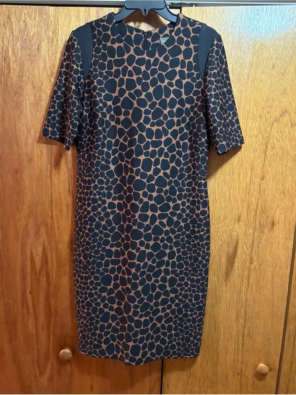 Women's Brown and Black Giraffe Print Dress